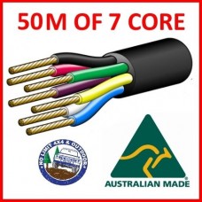 50M OF 7 CORE WIRE CABLE TRAILER BOAT TRUCK CARAVAN CAR WIRING LED LIGHT ROLL 